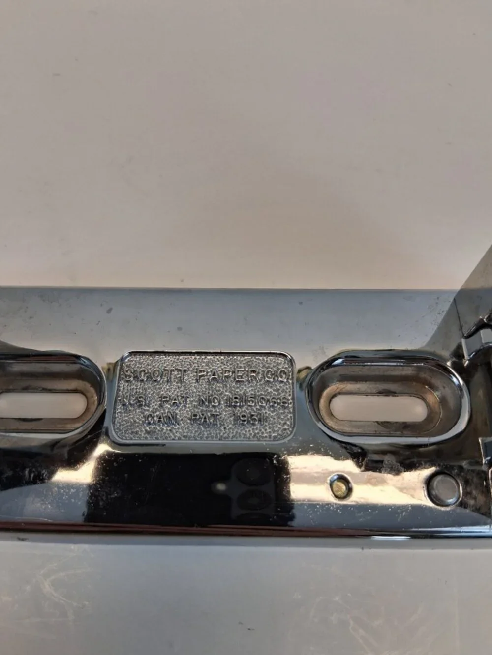 VTG Scott Paper Co Chrome Toilet Paper Holder Dispenser SF-1 Parts Repair 1930s